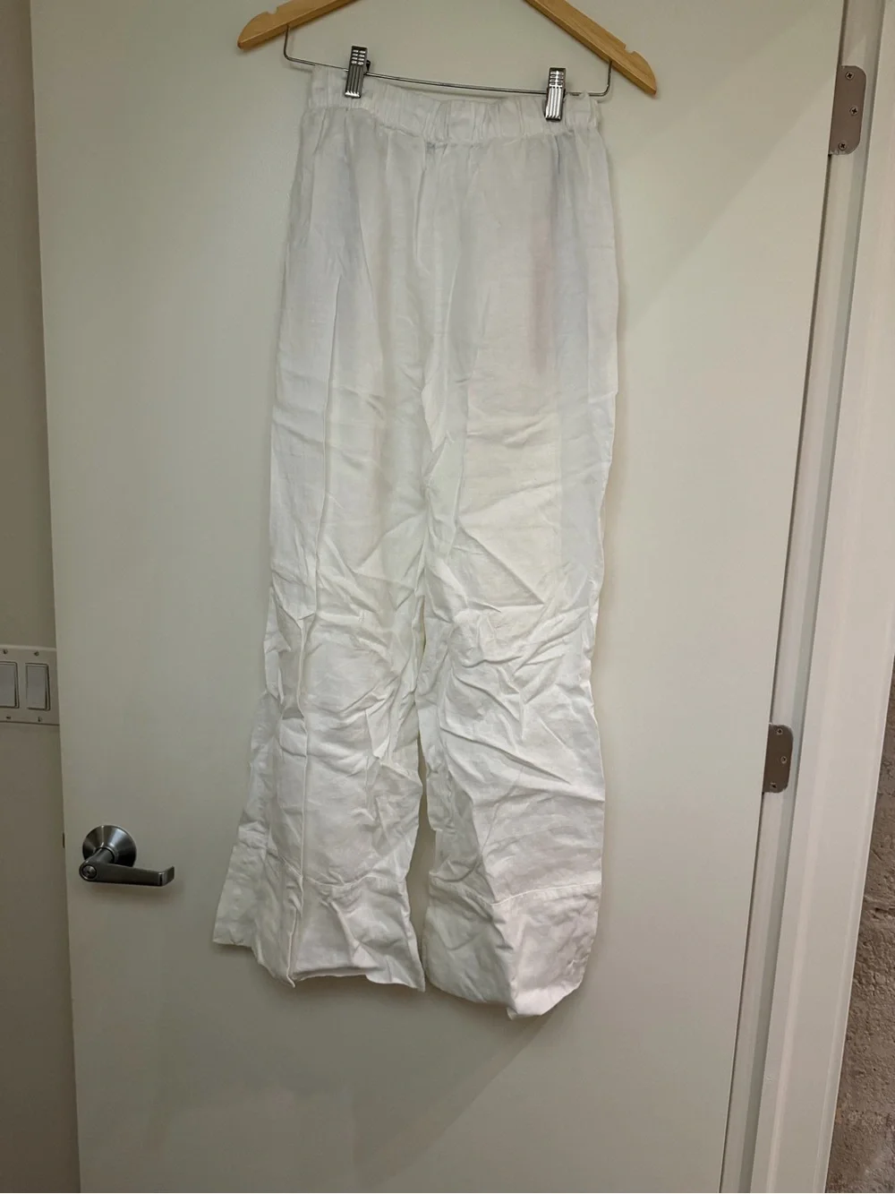 Zara LINEN PALAZZO PANTS